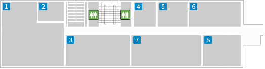 중앙계단 올러와 우측으로 산림과, 현안사업추진과가 습니다. 중앙복도 정면으로 경제과가 있고, 좌측복도를 따라 좌측으로 민주평동, 영상회의실, 환경과 우측으로 안전교통과, PC정비실이 있습니다.